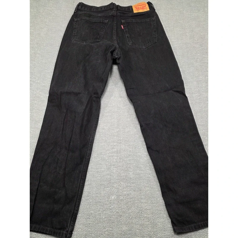 Levis 550 Relaxed‎ Fit Black Jeans Mens 34x32 Tapered Leg Denim 00550-0260